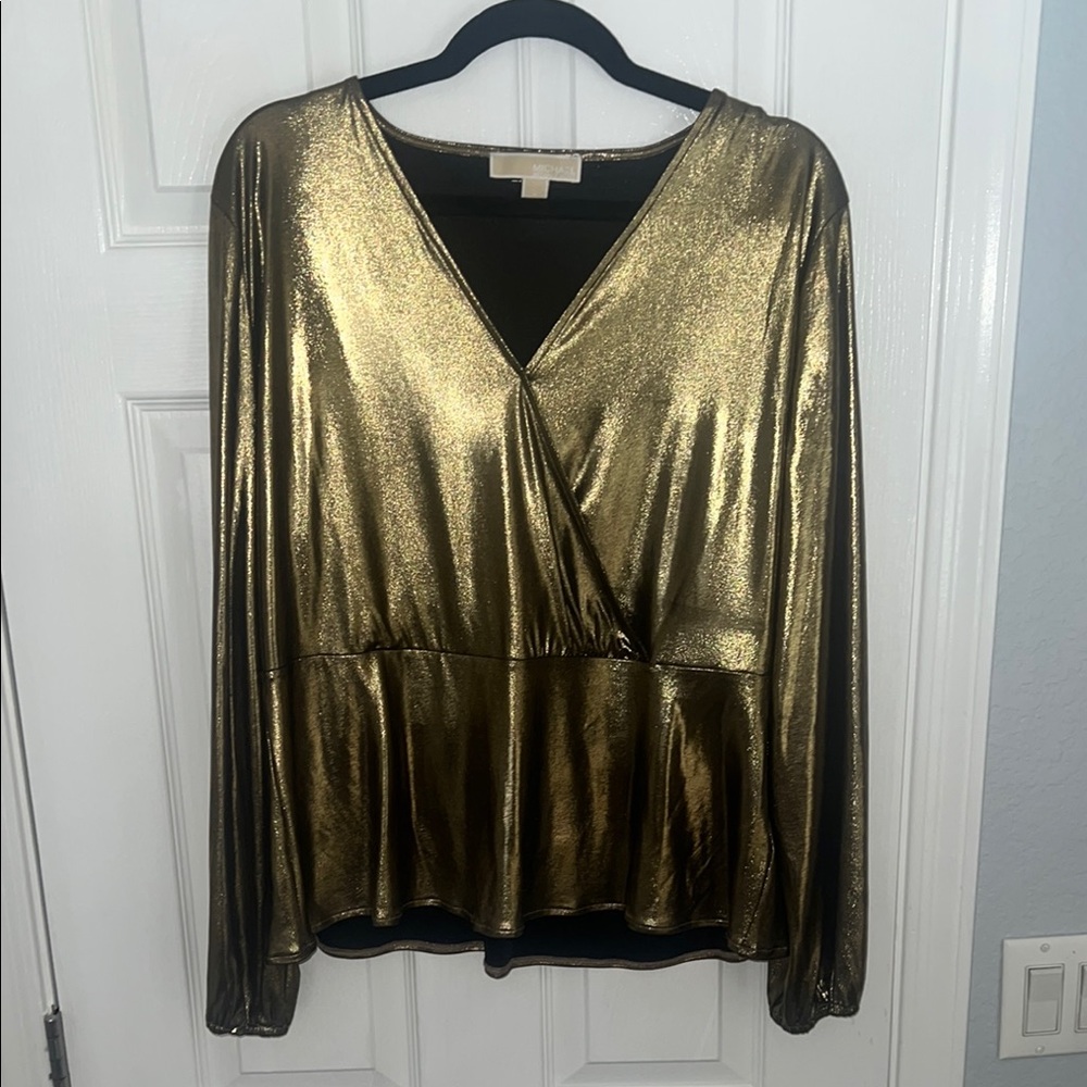 MICHAEL Michael Kors - Gold Metallic Women's Top